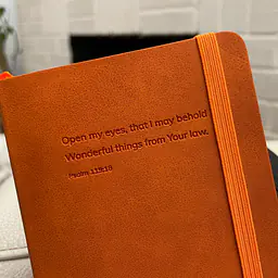 The Bible Study Companion: One-Year Reading Plan Journal with Study Questions and Prayer Log - Color: Vibrant Orange